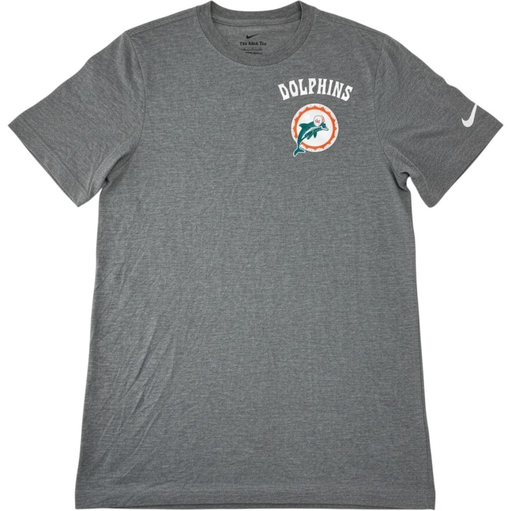 Nike Miami Dolphins NFL Back Hit Graphic Tee Shirt Soft Cotton Mens Small NEW
